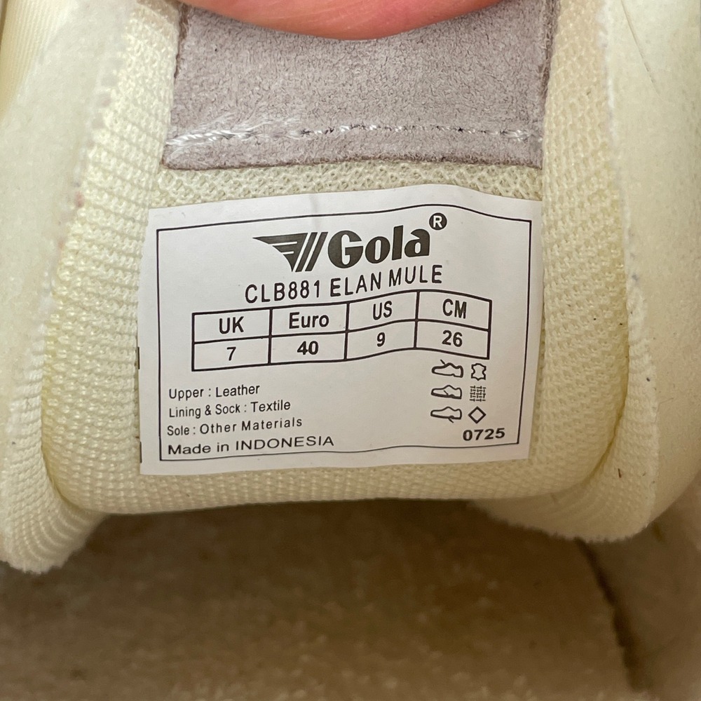 Gola Elan Mule Black White Suede Slip On Sneaker Women 9 Retro Sporty Streetwear - Picture 10 of 10
